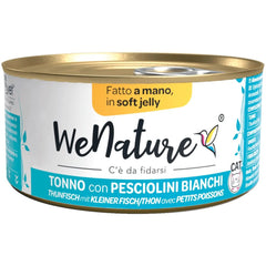 WENATURE GATTO LATTINA IN JELLY ADULTO TONNO & PESCIOLINI BIANCHI 85 GR