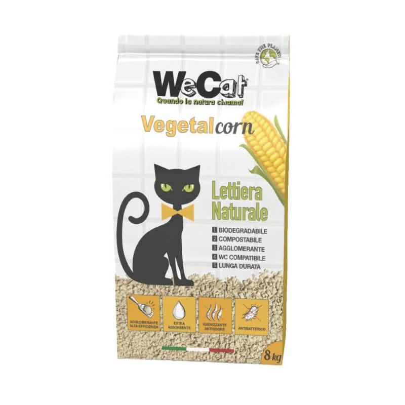 WECAT GATTO LETTIERA NATURALE VEGETAL CORN 8 KG