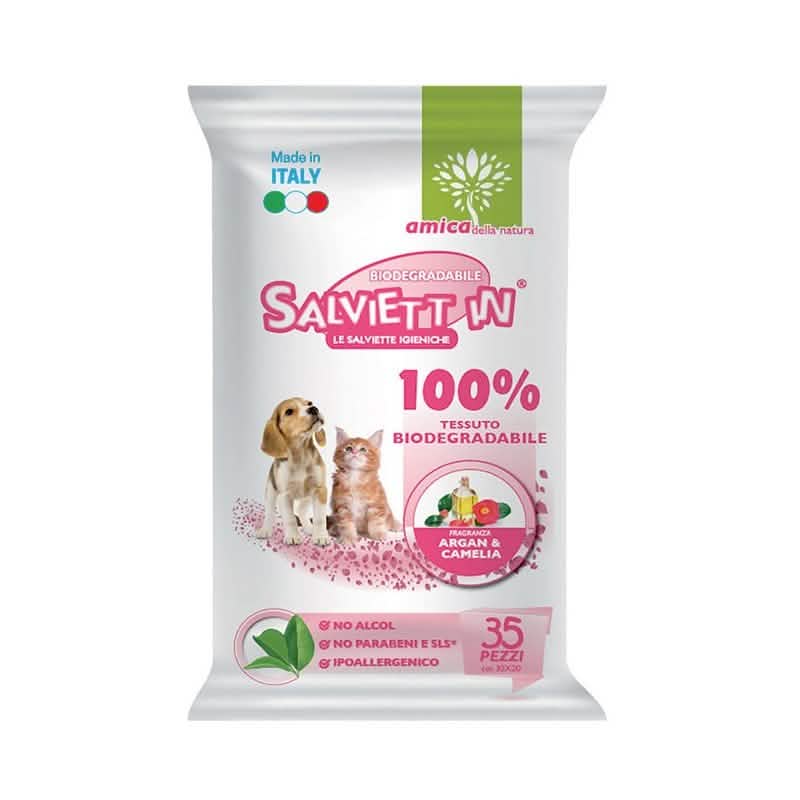 Salviette Igieniche Biodegradabili Argan & Camelia - 35 PZ