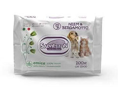 Salviette Igieniche XXL Biodegradabili Neem & Bergamotto - Confezione da 100 Pezzi
