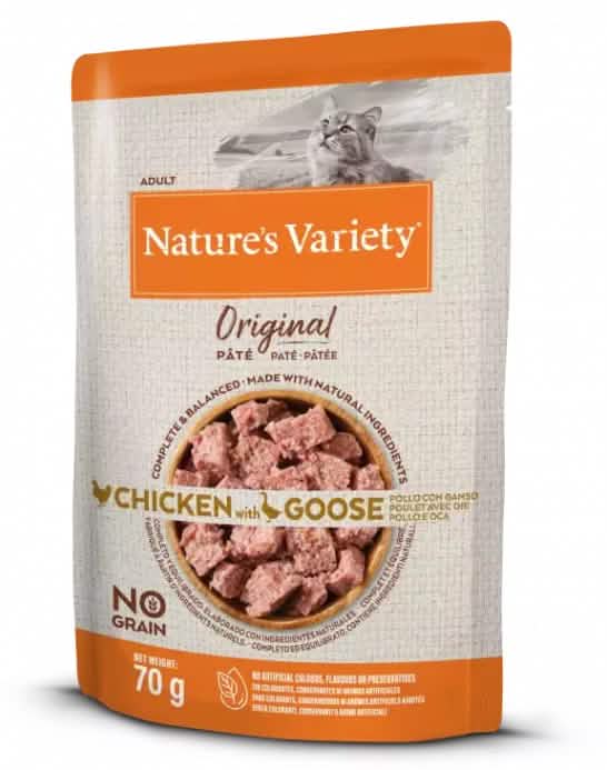 NATURES VARIETY GATTO ORIGINAL PATE ADULTO POLLO & OCA 70 GR