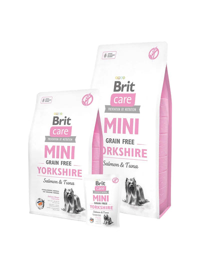 BRIT CARE Cane Mini Grain Free Yorkshire Salmone & Tonno 7 kg