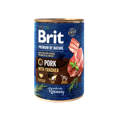 BRIT PREMIUM BY NATURE Cane Lattina Adulti Maiale & Trachea di Maiale 800 gr