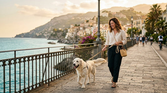 Cura degli animali domestici e atmosfera costiera campana, tema Salerno