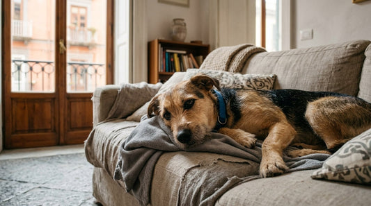 Cane a riposo in casa, tema tosse kennel e vie respiratorie