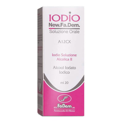 Iodio new.fa.dem. 2% + 2,5% soluzione orale, flacone da 20 ml iodio new.fa.dem. 2% + 2,5% soluzione orale, flacone da 1000 ml - Scodinzolando