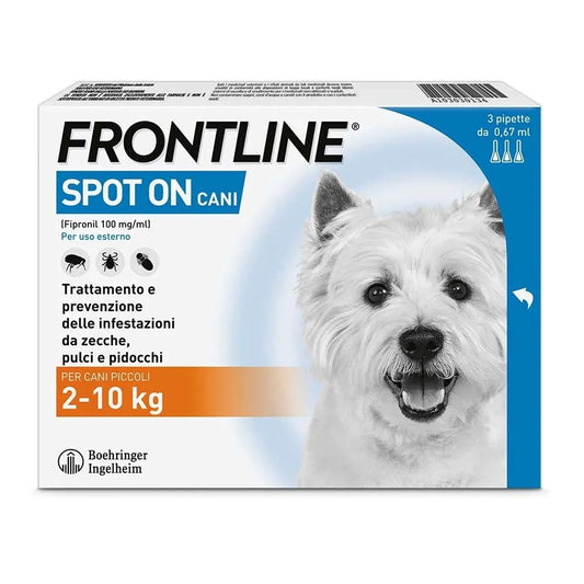 Frontline Spot On Cane Taglia S - 3 Pipette per Protezione Adeguata