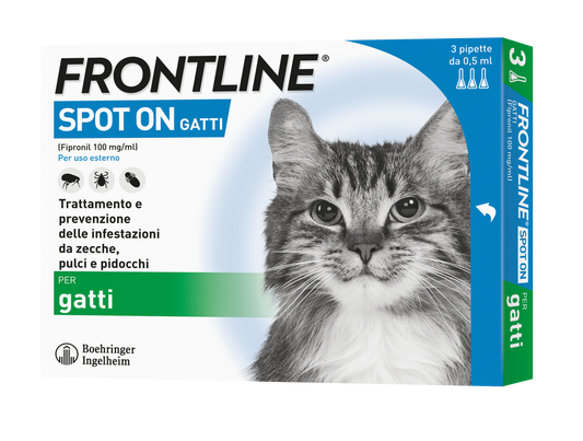 Frontline Spot On Gatto - 3 Pipette per Protezione Feline