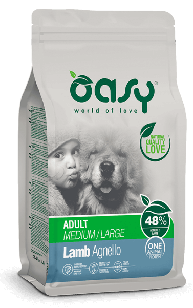 Oasy dry dog OAP adult medium/large agnello 2,5 kg