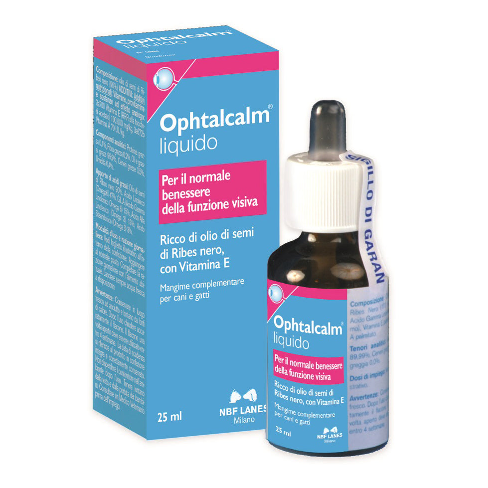 Ophtalcalm gocce olio 25 ml con contagocce - Scodinzolando