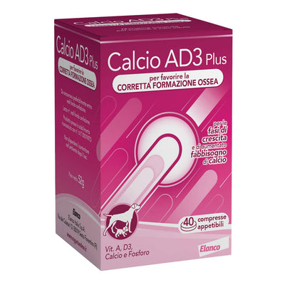 Calcio ad3 solubile sviluppo 40 compresse altamente appetibili - Scodinzolando