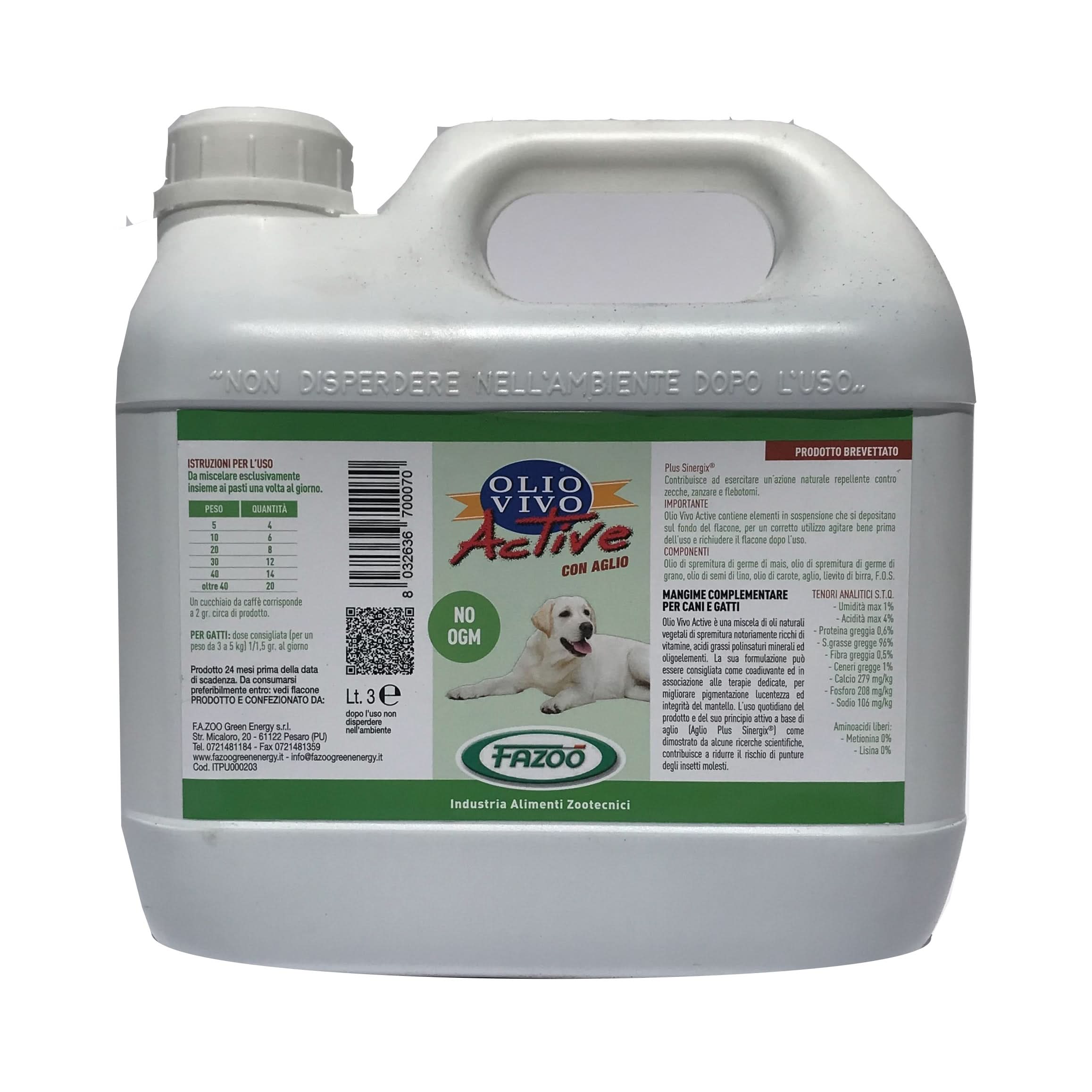 Olio vivo cavalli 3 litri - Scodinzolando