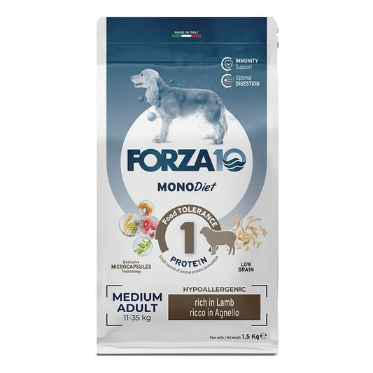 Forza 10 medium diet con agnello per cani di media taglia 12 kg