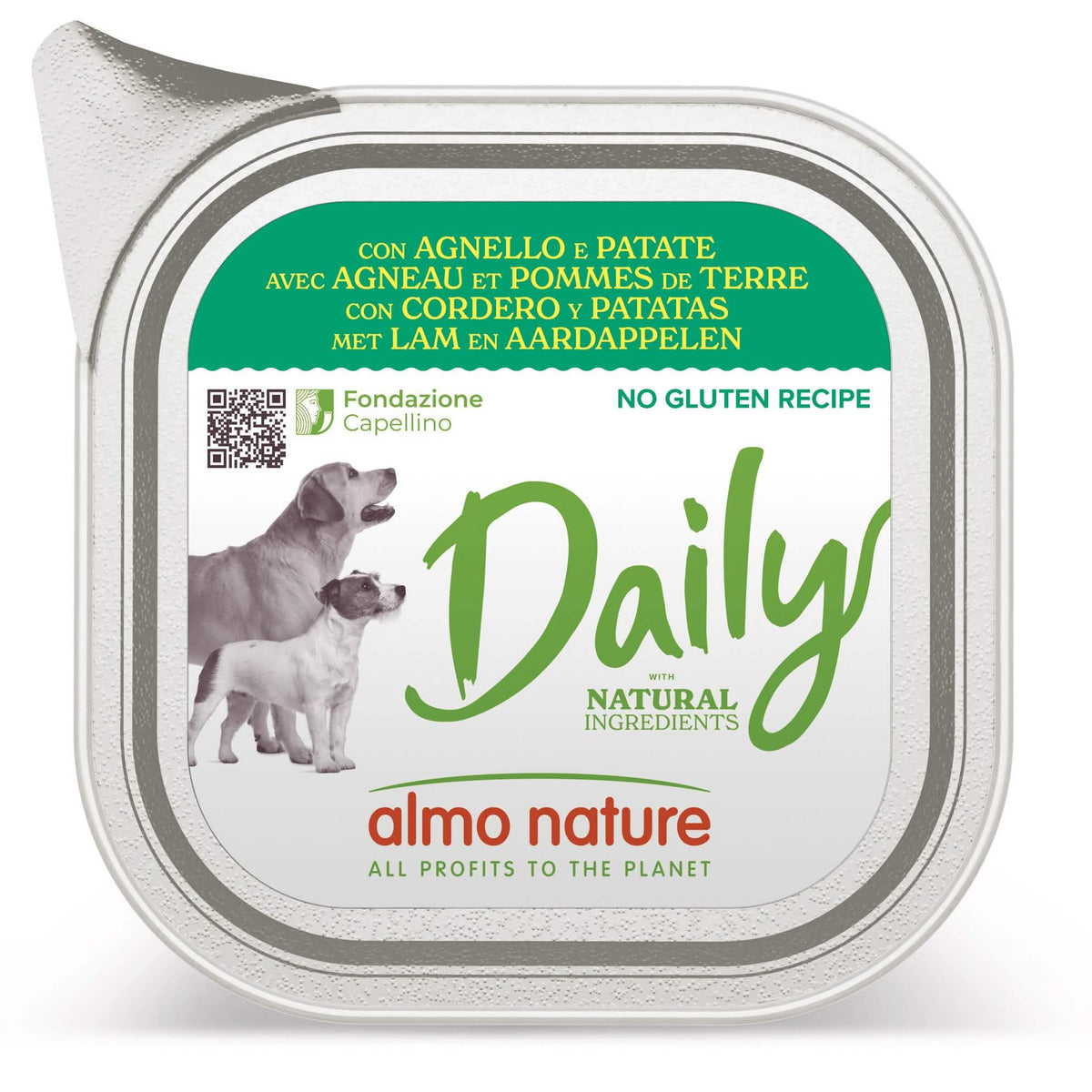 Daily menu dogs con agnello e patate 100 g
