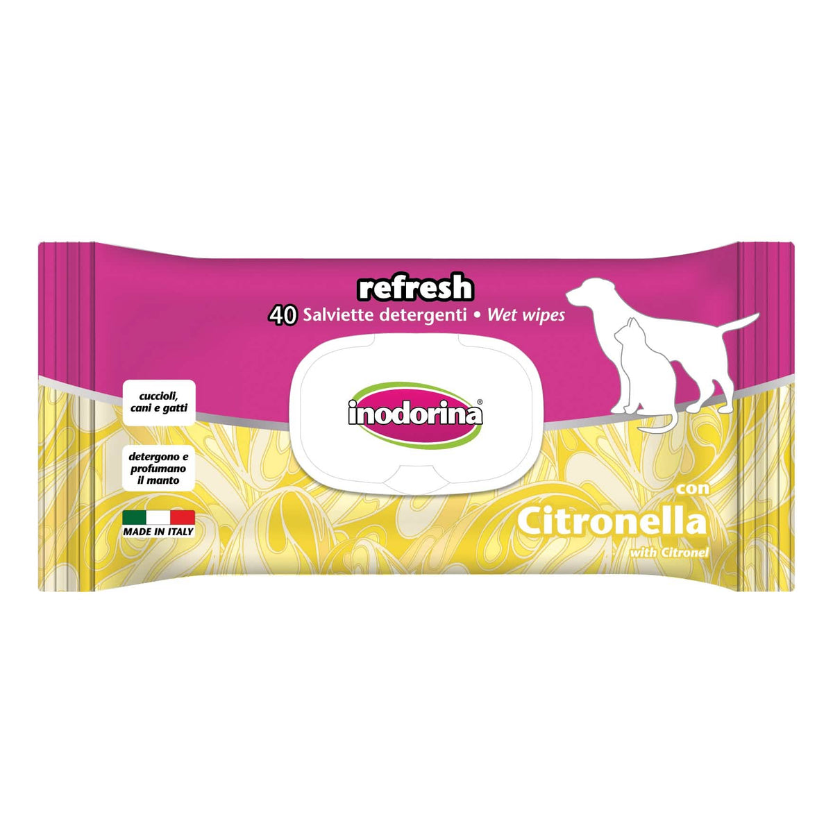 Inodorina salviette citronella 40 pezzi
