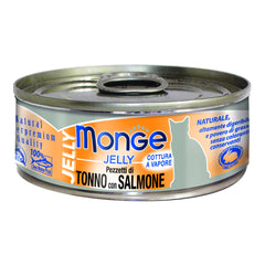 Monge natural quality gatto monge jelly pezzetti di tonno bonito/salmone 80 g - Scodinzolando