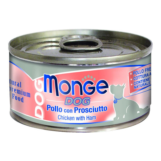 Monge natural quality umido cane monge dog pollo con prosciutto 95 g