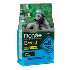 Monge grain free natural superpremium secco cane all breeds acciughe patate piselli 2,5 kg