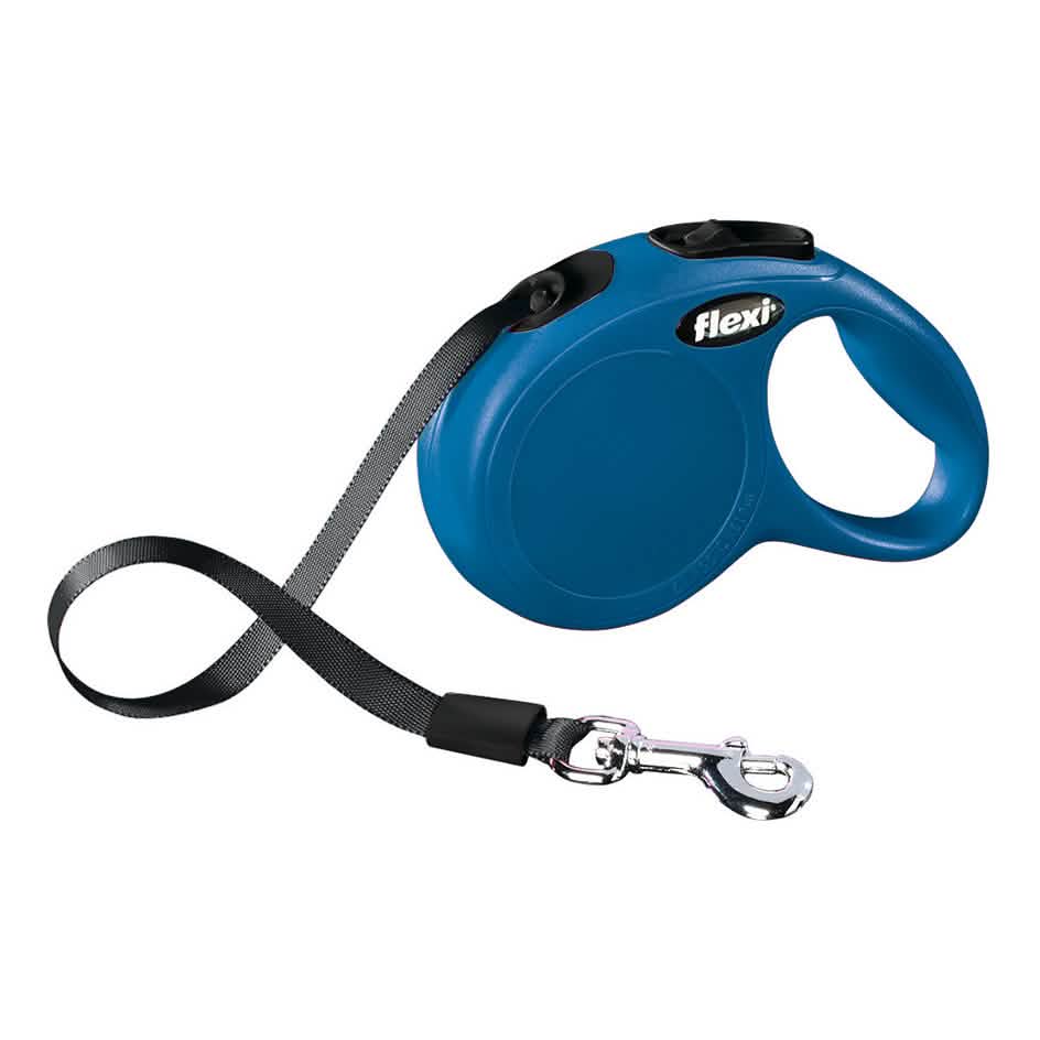 Flexi new classic in fettuccia xs 3m blu