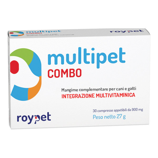 Multipet combo integratore vitaminico per cani e gatti 30 compresse - Scodinzolando