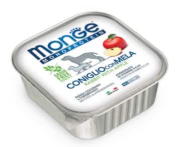 Monge monoproteico frutta junior coniglio/mela 150 g