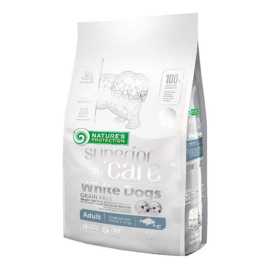 Nature's protection superior care dog white grain free white fish adult small breed 1,5 kg