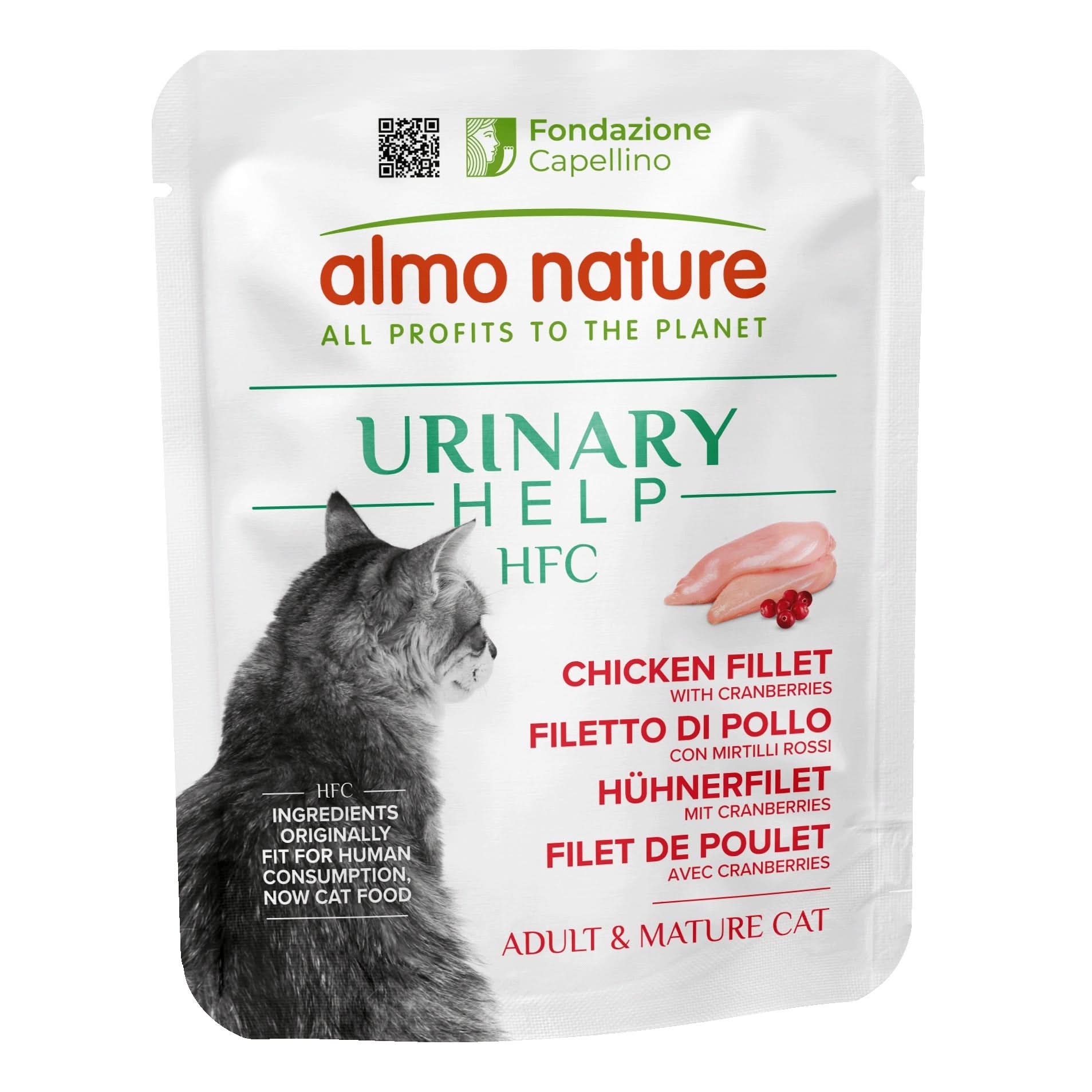 Almo Hfc Gatto Urinary Help Filetto Pollo Mirtilli Rossi 50g