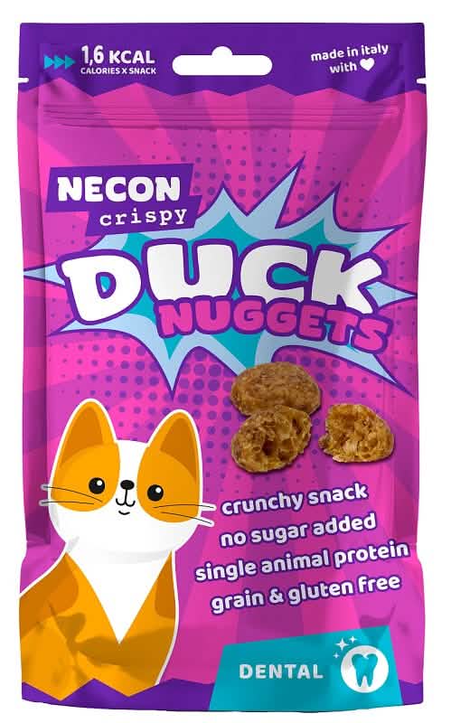 Necon crispy cat duck nuggets dental 85 g