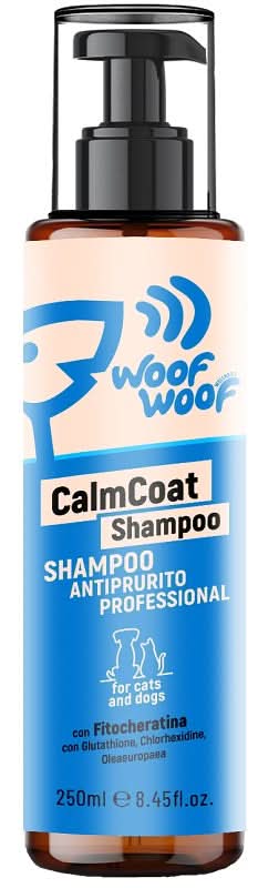 Woof woof wellness calmcoat shampoo igienizzante, antisebo e antiprurito 250 ml