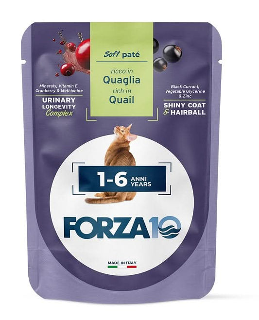 Forza 10 maintenance cat adult 1-6 anni anni quaglia wet pate' 80 g