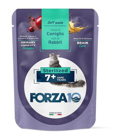 Forza 10 maintenance cat adult 7+ anni sterilized coniglio wet pate' '80 g