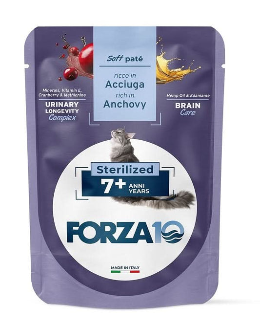 Forza 10 maintenance cat adult 7+ anni sterilized acciughe pate' 80 g