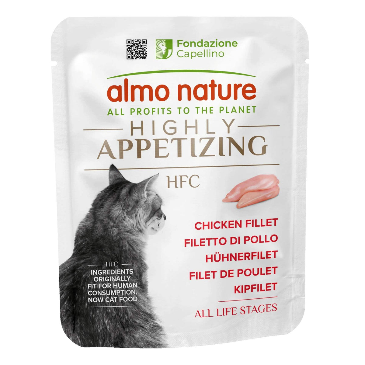 Hfc highly appetizing cat 50 g pouch filetto di pollo