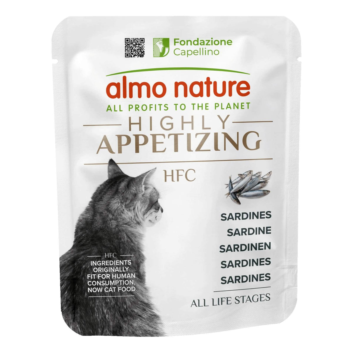 Hfc highly appetizing cat 50 g pouch sardine