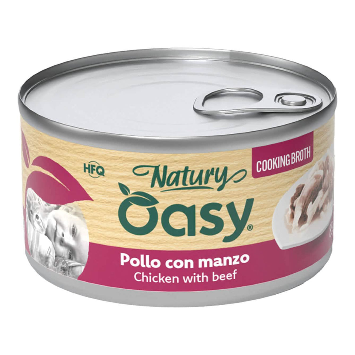 Oasy wet cat natury cooking broth pollo manzo 85 g