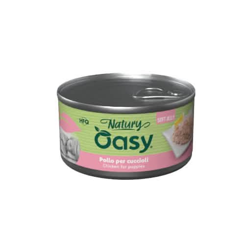 Oasy wet dog natury soft jelly pollo per cuccioli lattina 150 g