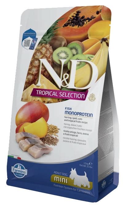 N&d tropical selection dog herring adult mini 5 kg