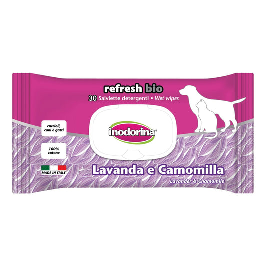Inodorina salviette bio lavanda e camomilla 30 pezzi