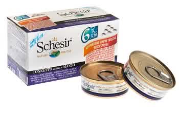 Schesir cat filetti tonnetto con manzo multipack 6x50 g