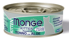 Monge natural quality gatto monge jelly pezzetti tonno bonito/aloe kitten 80 g