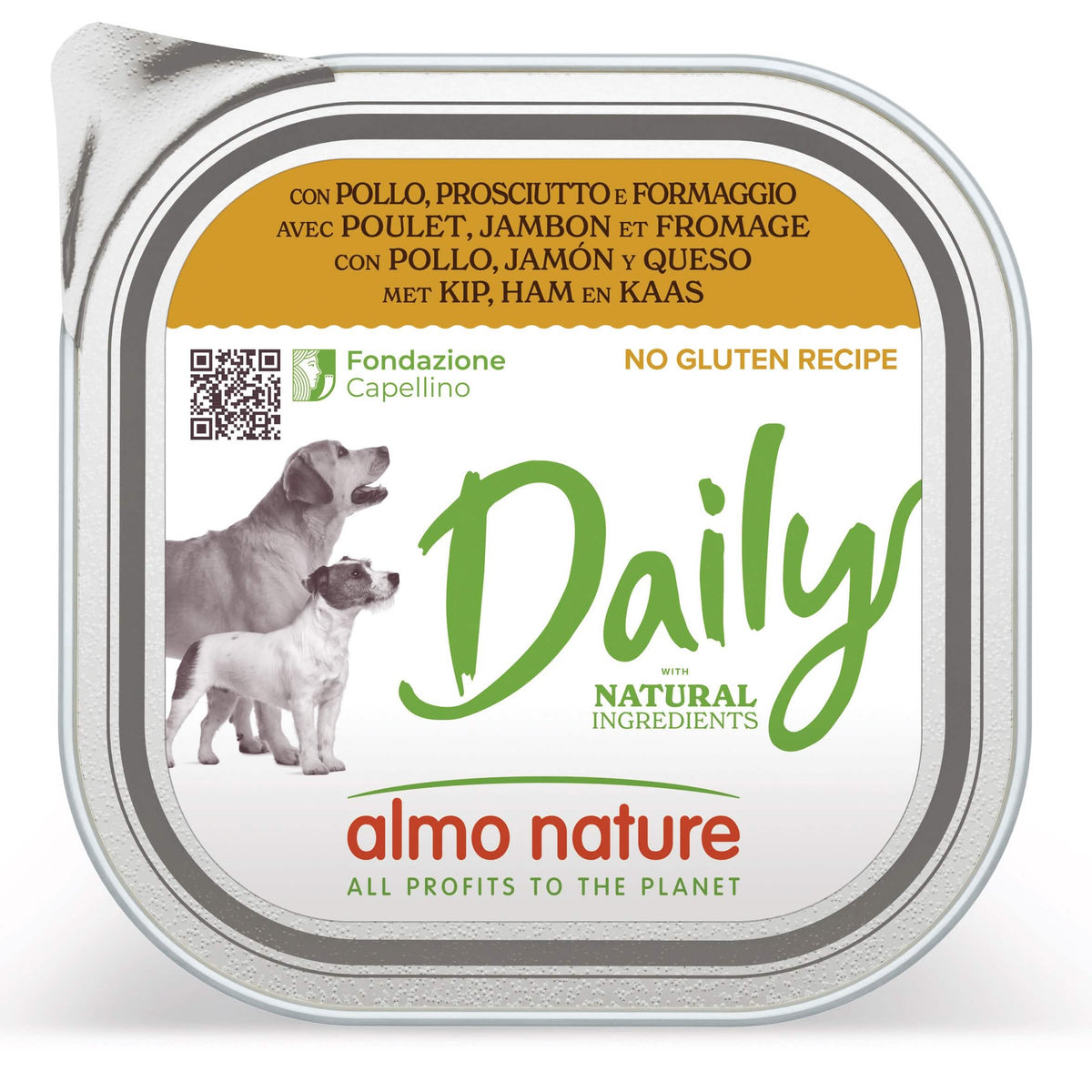 Daily menu dog pollo prosciutto formaggio 300 g