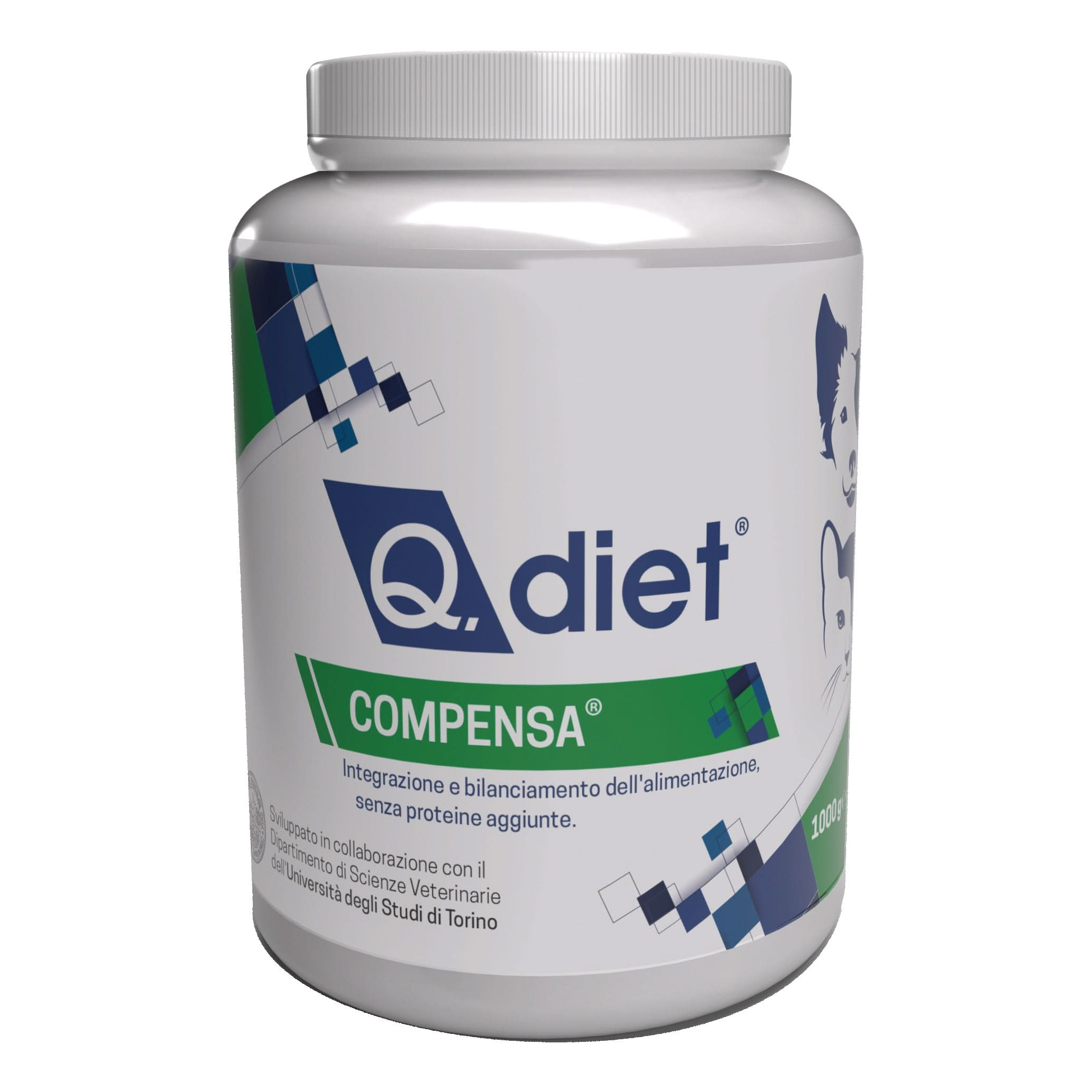 Compensa q diet polvere 1000 g - Scodinzolando