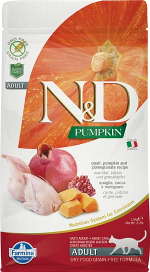N&d pumpkin feline quail pumpkin and pomegranate adult 1,5 kg