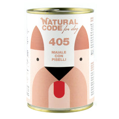 Natural code 405 for dog maiale con piselli