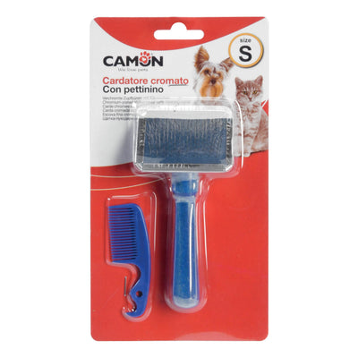 Cardatore cromato con pettinino s