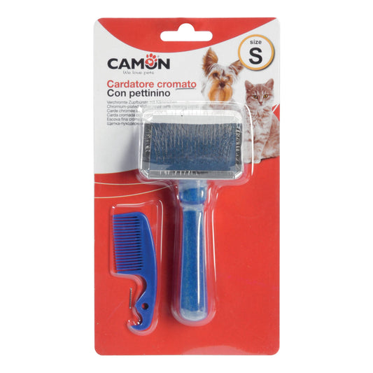 Cardatore cromato con pettinino s