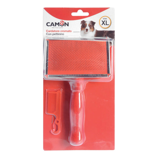 Cardatore cromato con pettinino xl
