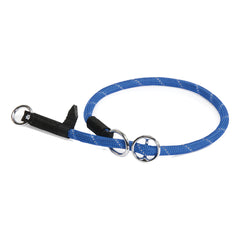 Collare a strangolo in corda e catarinfrangenti blu 10 x 700 mm