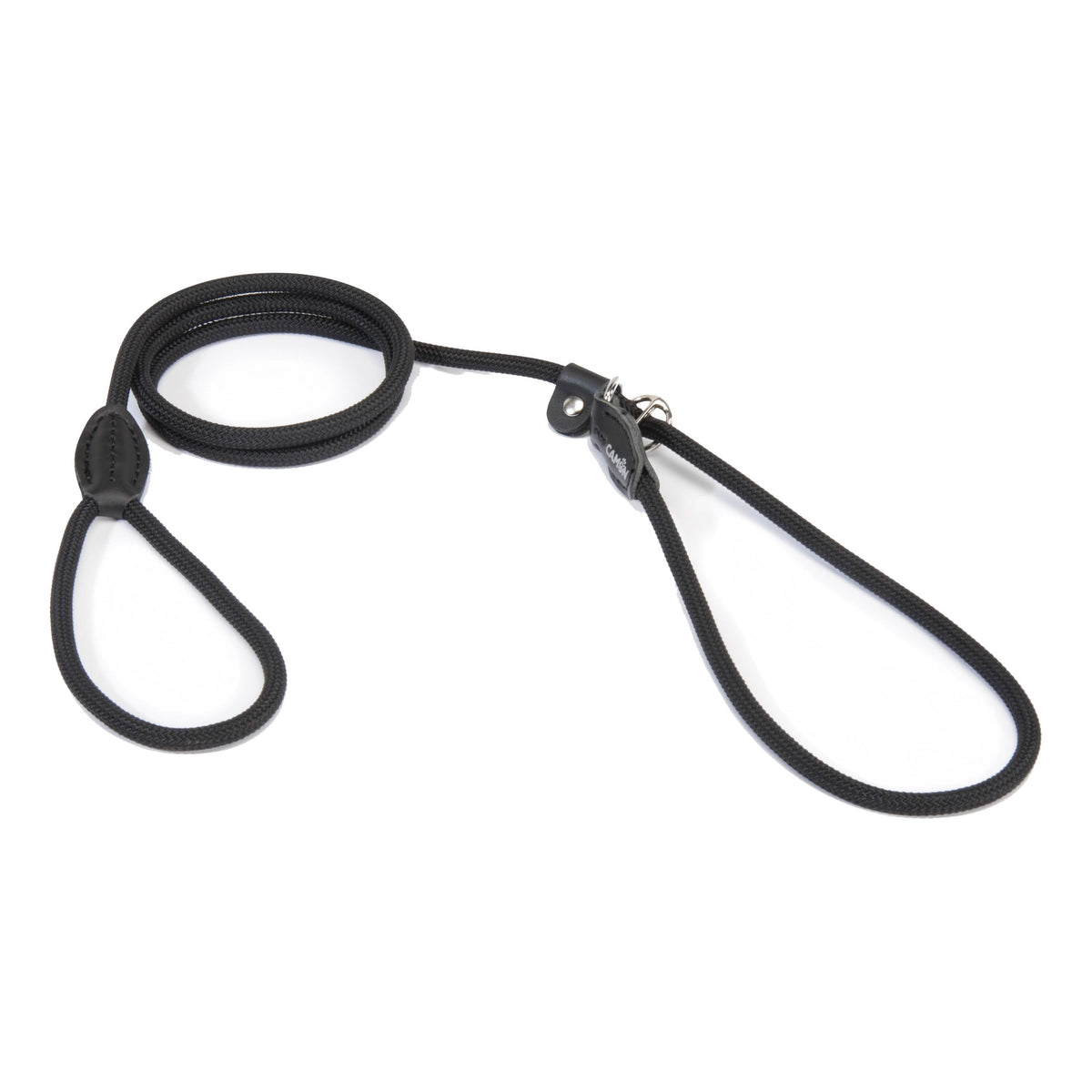 Guinzaglio a strangolo in corda e nylon nero 8 x 1750 mm