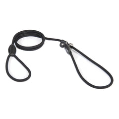 Guinzaglio a strangolo in corda e nylon nero 8 x 1750 mm